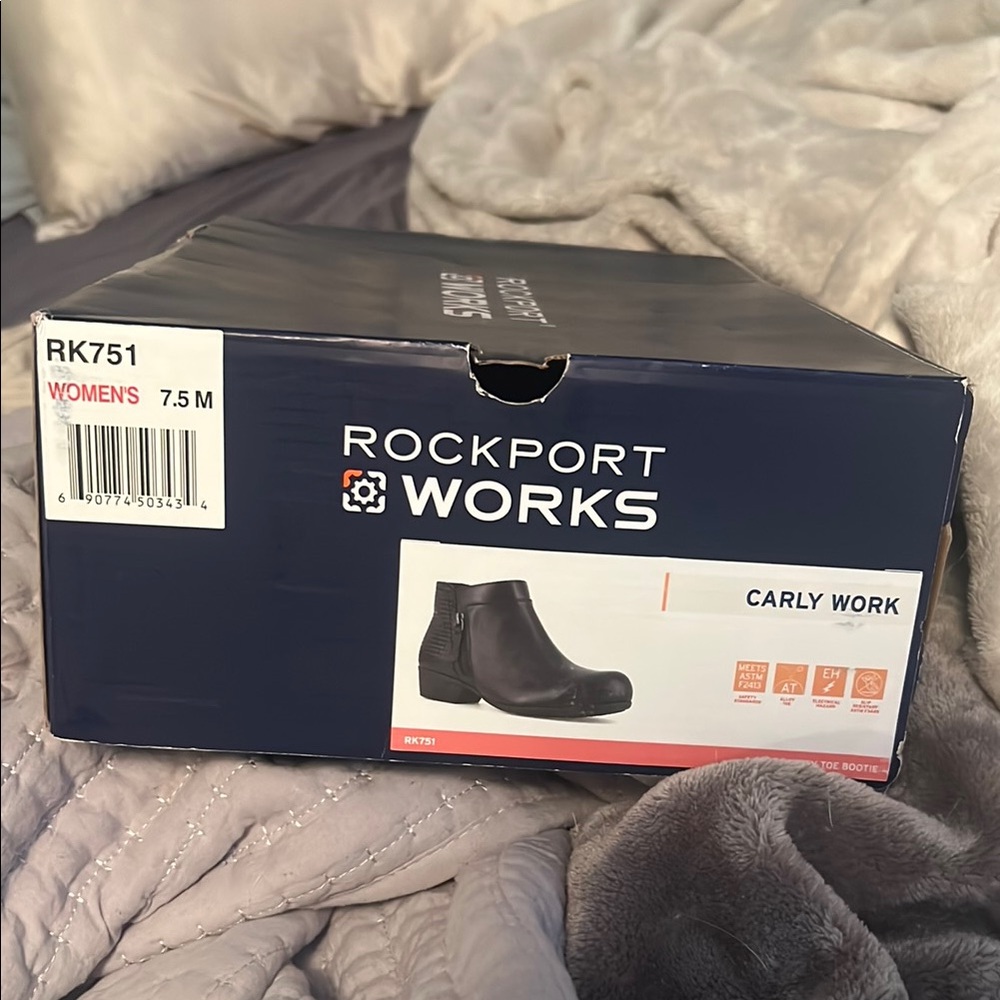 Rockport Works Black Work Boots